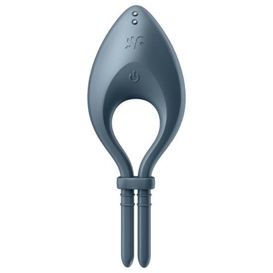 Ерекційне смарт-віброкільце ласо, темно-синє Satisfyer Bullseye Dark Blue (пошкоджена упаковка!!!)