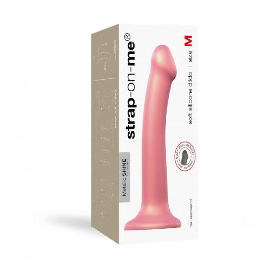 Насадка для страпона, рожева Strap-On-Me Mono Density Dildo Rose, M (м'ята упаковка!!!)