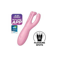 Кліторальний смарт-вібратор з трьома пальчиками, рожевий Satisfyer Threesome 4 Pink