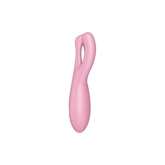 Клиторальный смарт-вибратор с тремя пальчиками, розовый Satisfyer Threesome 4 Pink