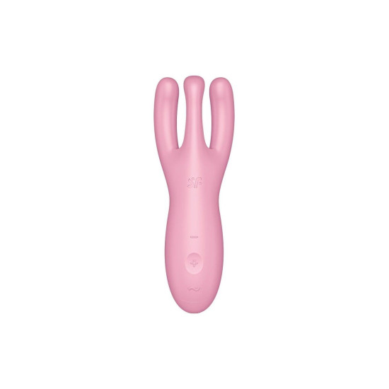 Клиторальный смарт-вибратор с тремя пальчиками, розовый Satisfyer Threesome 4 Pink