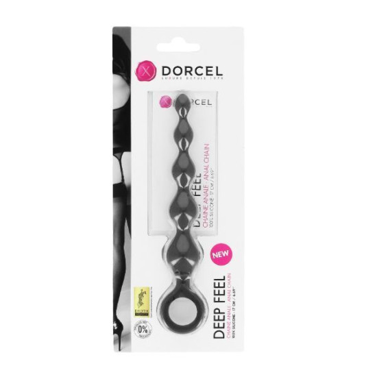 Силиконовая анальная цепочка, макс. диаметр 2,5 см Dorcel Deep Feel