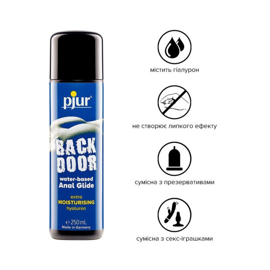 Анальный лубрикант на водной основе с гиалуроном Pjur Backdoor Comfort Water Glide, 250 ml