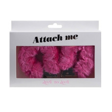 Металеві наручники для сексу з плюшевою обробкою, рожеві Love To Love Attach Me Pink