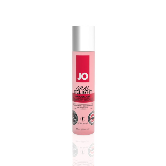 Гель для оральних пестощів зі смаком полуниці, ефект холод/тепло JO Oral Delight Sensation, 30 ml