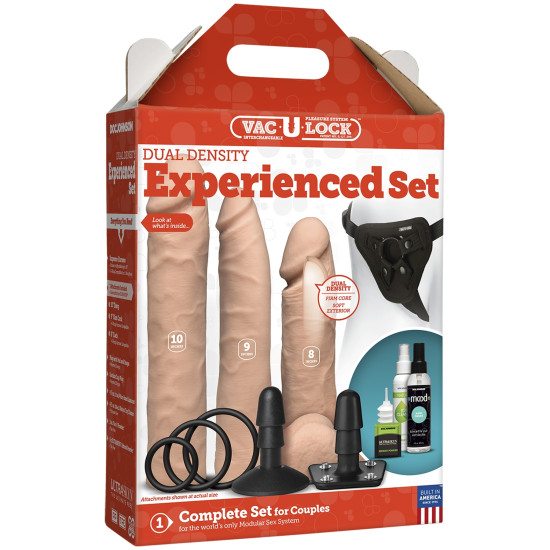 Набор для страпона, диаметр 2×7 см, 7,7 см Doc Johnson Vac-U-Lock Dual Density Experienced Set