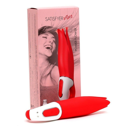 Вібратор потужний з ніжними тріпотливими пелюстками Satisfyer Vibes Power Flower