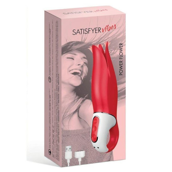 Вібратор потужний з ніжними тріпотливими пелюстками Satisfyer Vibes Power Flower