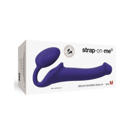 Безремневой регулируемый страпон фиолетового цвета, диаметр 3,3 см Strap-On-Me Violet, M