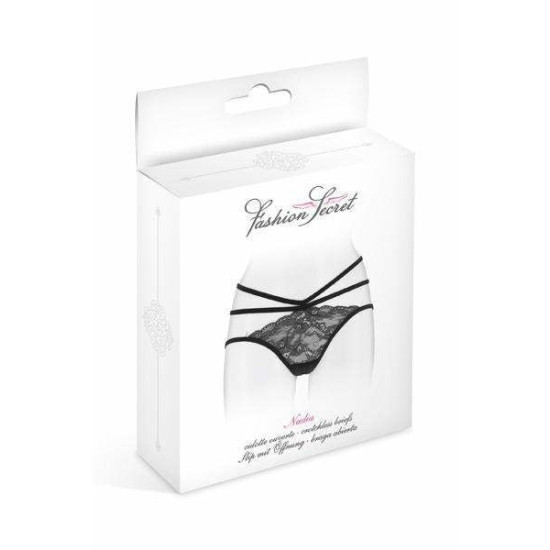 Труси з відкритою попкою, чорні Fashion Secret Nadia Black