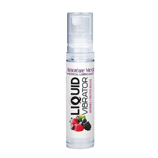 Лубрикант с эффектом жидкого вибратора и ароматом лесных ягод Amoreane Med Liquid Vibrator Berries, 10 ml