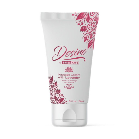 Заспокійливий масажний крем з ароматом лаванди Desire by Swiss Navy Massage Cream, 150 ml