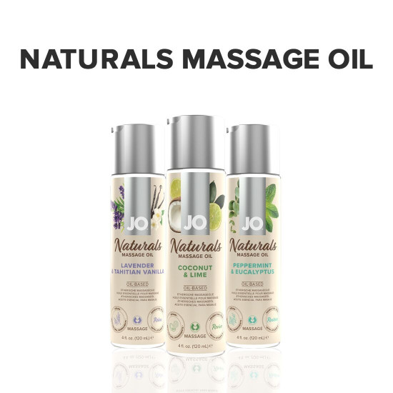 Массажное масло с ароматами лайма и кокоса JO Naturals Massage Oil Coconut & Lime, 120 ml
