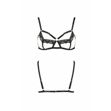 Бюстгальтер-стрепы с кружевом, черный Passion Exclusive Solon Bra Black, XXL/XXXL