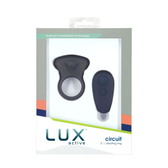 Эрекционное виброкольцо с пультом ДУ, 7 режимов вибрации Lux Active Circuit Vibrating Cock Ring