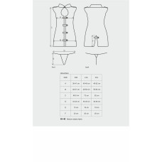 Серый эротический костюм стюардессы (платье, стринги) Obsessive Stewardess 3pcs Costume Grey, L/XL