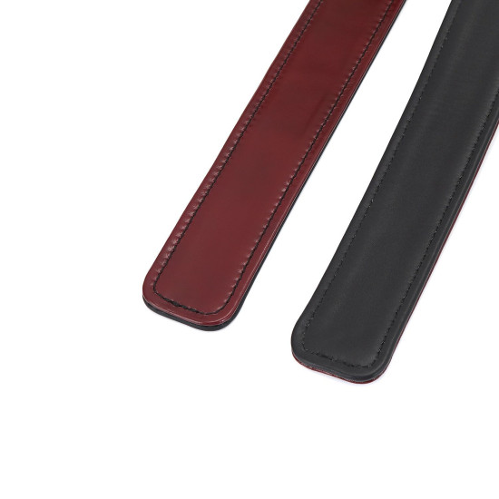Шкіряні фіксатори для стегон, бордові Liebe Seele Wine Red Thigh Cuffs, S