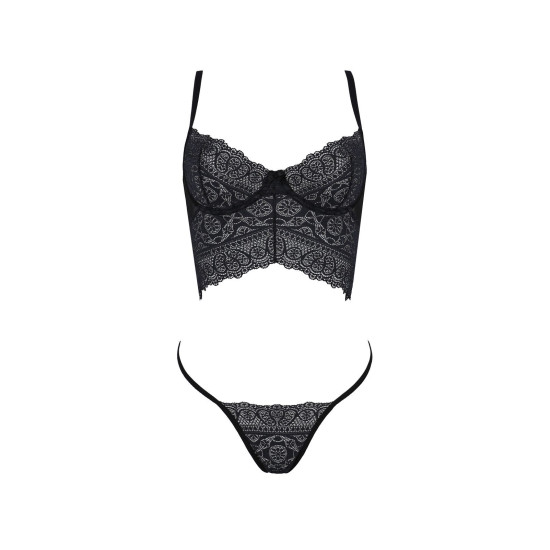 Комплект, чорний Passion KERRIA SET black, S/M