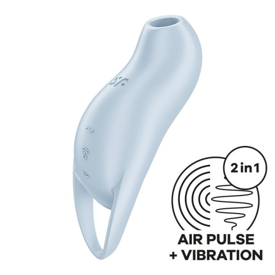 Вакуумный клиторальный стимулятор с вибрацией, синий Satisfyer Pocket Pro 1 Blue