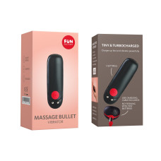 Вибропуля, диаметр 2,5 см, 3 скорости и 3 рисунка вибрации, черная Fun Factory Massage Bullet
