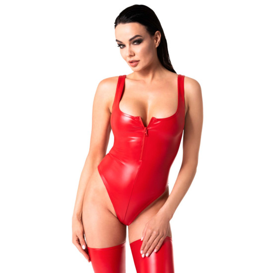 Боді, червоне Noir Handmade F352 Red Powerwetlook Body, XL