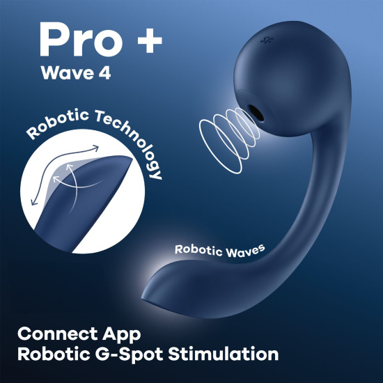 Стимулятор точки G + вакуумный стимулятор клитора Satisfyer Pro+ Wave 4 Connect App