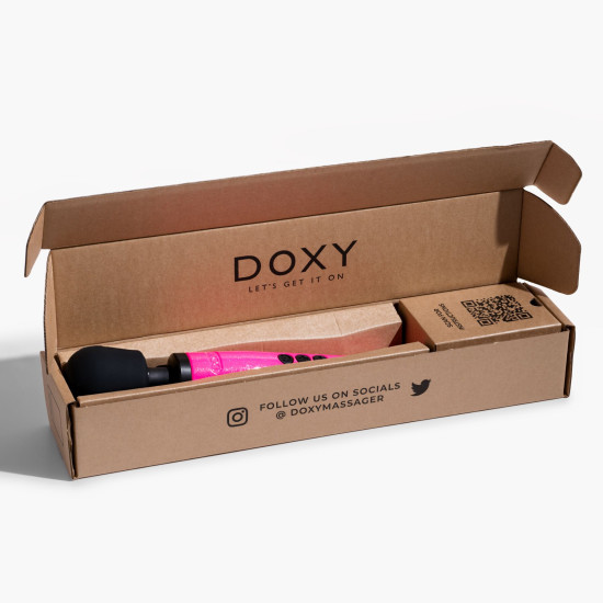 Вибромассажер, металлический корпус, очень мощный, питание 220 В Doxy Die Cast Massager Hot Pink