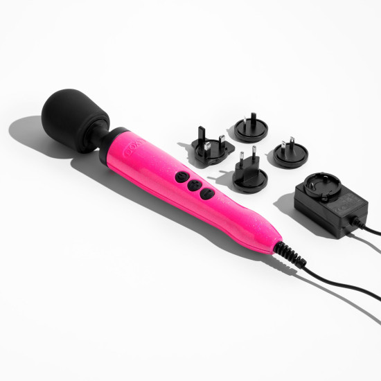 Вибромассажер, металлический корпус, очень мощный, питание 220 В Doxy Die Cast Massager Hot Pink
