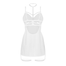 Соблазнительный бэби-долл с кружевами, белый Obsessive Arrowel Chemise White, S/M