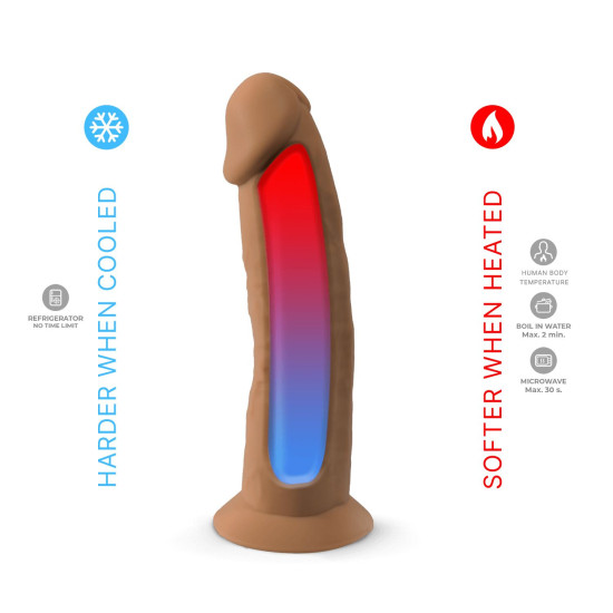 Двухслойный фаллоимитатор (силикон+Silexpan), диаметр 4.8 см SilexD Henry Caramel Model 2, 7.5 in