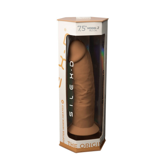 Двухслойный фаллоимитатор (силикон+Silexpan), диаметр 4.8 см SilexD Henry Caramel Model 2, 7.5 in