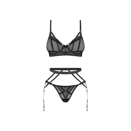 Комплект Obsessive Euridia 3-Pcs Set, розмір XL/2XL