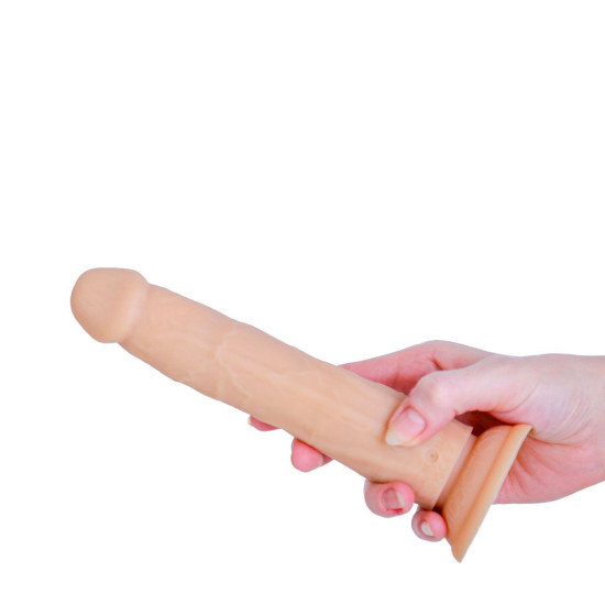 Фалоімітатор з ротацією та пульсацією, ванільний Naked ADDICTION 8″ Rotating & Thrusting Dong Vanilla