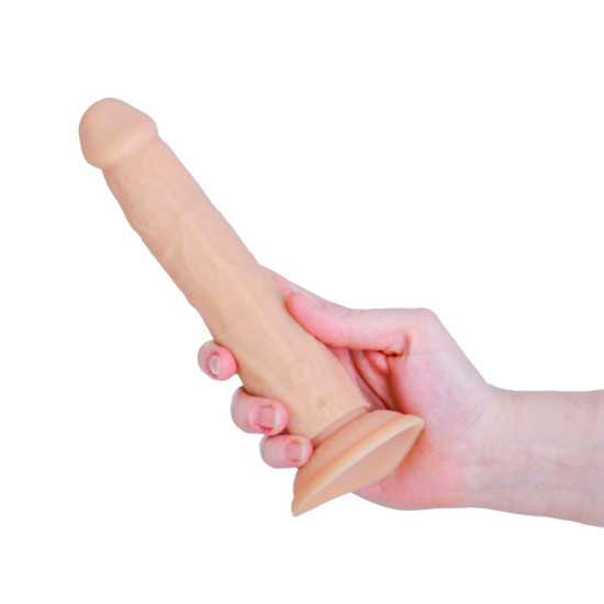 Фалоімітатор з ротацією та пульсацією, ванільний Naked ADDICTION 8″ Rotating & Thrusting Dong Vanilla