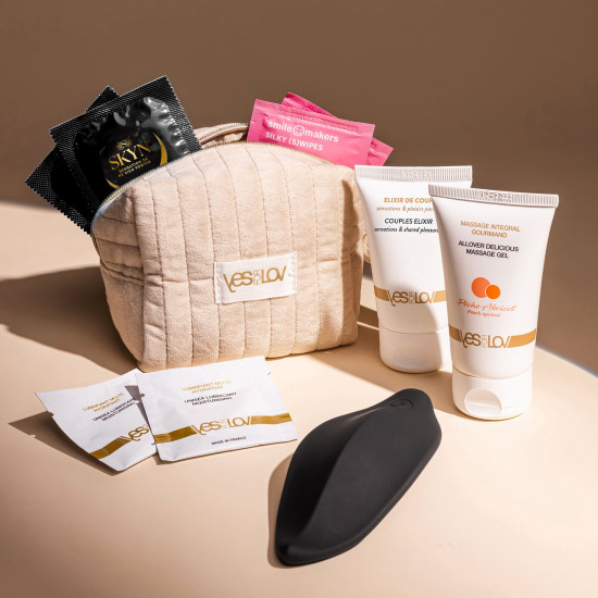 Подарочный набор в косметичке YESforLOV Ma Trousse A Delices (стимулятор для клитора, интимная косметика)