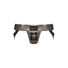 Труси для страпона з екошкіри, чорні (пом'ята упаковка) Strap-On-Me Leatherette Harness Curious
