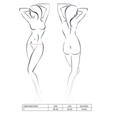 Боді монокіні чорного кольору OBSYDIAN BODY Passion, XXL/XXXL