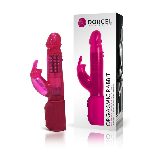 Вибратор-кролик розового цвета с жемчужным массажем Dorcel Orgasmic Rabbit Pink