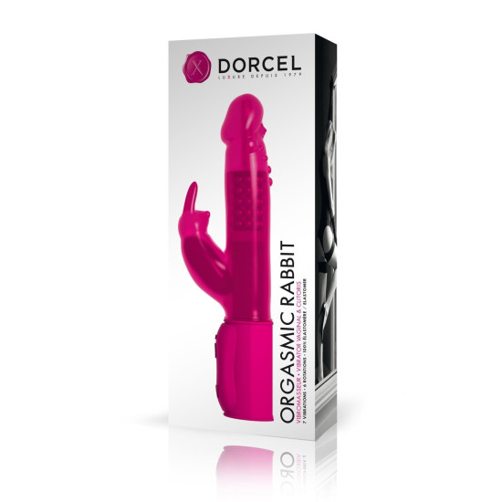 Вибратор-кролик розового цвета с жемчужным массажем Dorcel Orgasmic Rabbit Pink