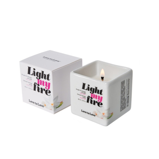 Массажная свеча с ароматом мускуса без парабенов и консервантов Love To Love Light My Fire Musc, 80 ml