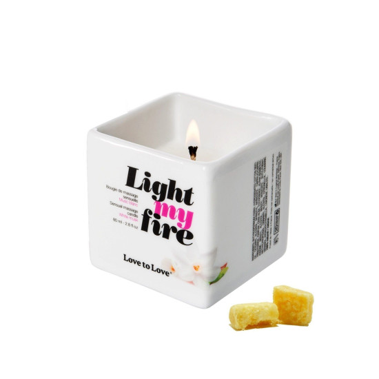Массажная свеча с ароматом мускуса без парабенов и консервантов Love To Love Light My Fire Musc, 80 ml