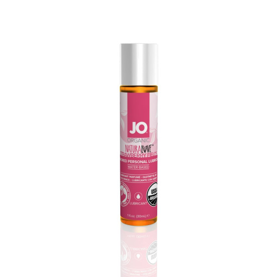 Съедобная интимная смазка с клубничным вкусом на водной основе JO NATURALOVE Strawberry, 30 ml