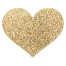 Наклейки на соски у вигляді сердечок, золотисті Bijoux Indiscrets Flash Heart Gold