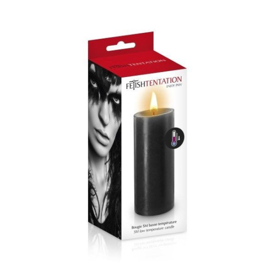 Низькотемпературна свічка для сексу і БДСМ, чорна Fetish Tentation Candle Black SM