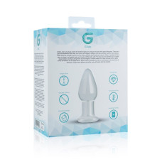 Скляна анальна пробка, довжина 9,9 см, діаметр 3,9 см, прозора Gildo Glass Buttplug No. 24