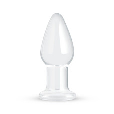 Скляна анальна пробка, довжина 9,9 см, діаметр 3,9 см, прозора Gildo Glass Buttplug No. 24