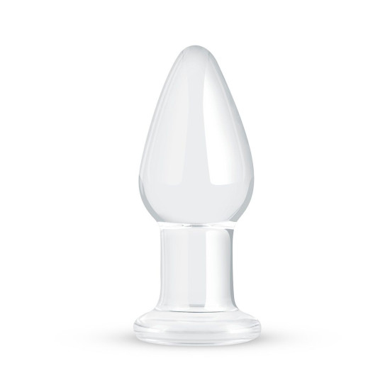 Скляна анальна пробка, довжина 9,9 см, діаметр 3,9 см, прозора Gildo Glass Buttplug No. 24