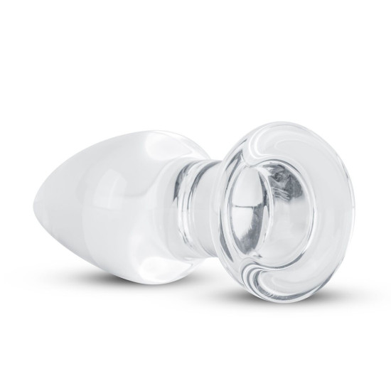 Скляна анальна пробка, довжина 9,9 см, діаметр 3,9 см, прозора Gildo Glass Buttplug No. 24