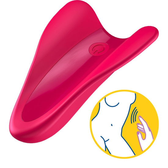 Вібратор-метелик на палець, червоний Satisfyer High Fly Red