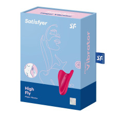 Вибратор-бабочка на палец, красный Satisfyer High Fly Red